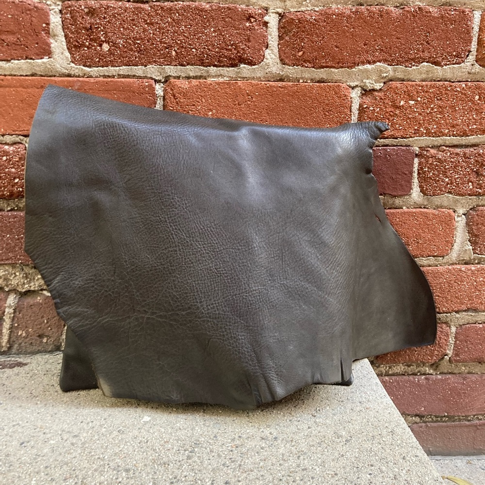 Recycled Upholstery Leather Fold Over Clutch Bag